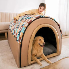 Large Dog House - Think Insulated Material With Removable Roof 2 in 1