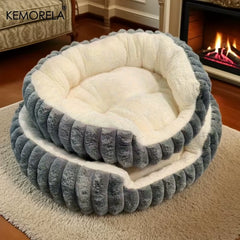 Jumbo Soft Warm Pet Bed - Plush Cozy Sofa with Backrest