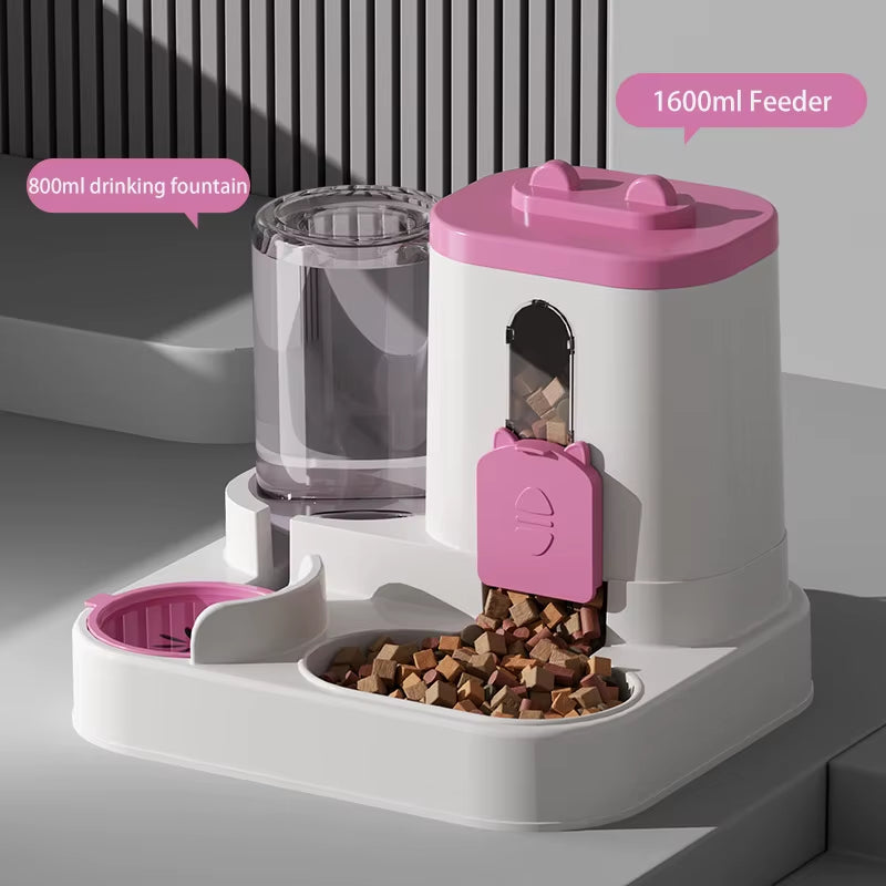 Large-Capacity Automatic Pet Feeder and Water Dispenser for Cats and Dogs