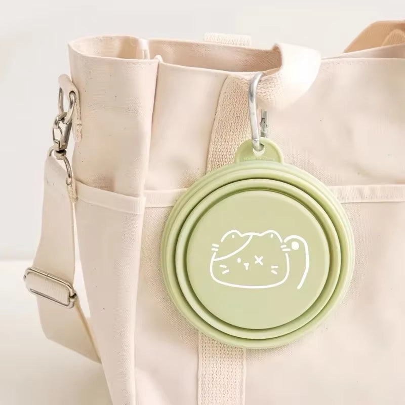 Dog Pet Folding Silicone Bowls 350Ml/650Ml Outdoor Travel Foldable Portable Cat Food Water Container Feeding Tray Bowls