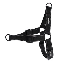 Easy Walking Dog Harness Nylon Adjustable Dog Harness for Small Medium Large Two Leash Attachments Running Training Harness
