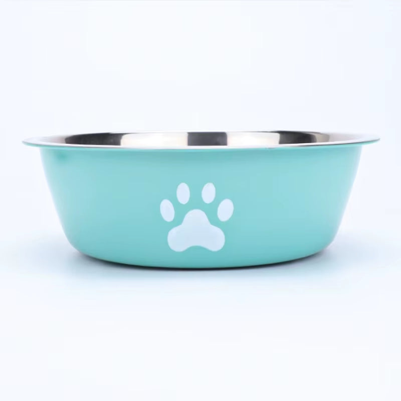 Large Capacity Stainless Steel Dog Bowl Anti-Slip Anti-Rust Dog Water Bowl Pet Feeder Double-Layer Cat Bowl Suitable for Puppies