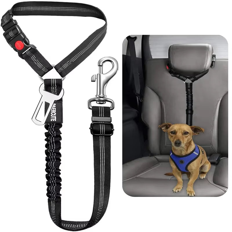 New Solid Two-In-One Pet Car Seat Belt - Adjustable