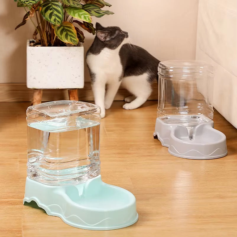 Large Capacity Automatic Pet Feeder and Waterer Set - Gravity Food and Water Dispenser Station for Cats and Small Dogs
