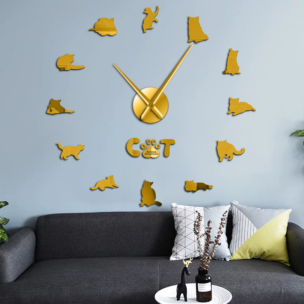 Cat Themed Wall Clock