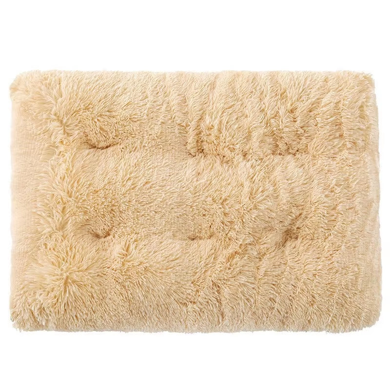 Premium Plush Washable Pet Bed Mat for Cats and Dogs - Thick and Cozy Cushion for Medium to Large Pets