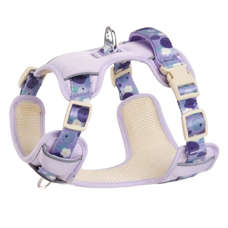 Adjustable Dog Summer Breathable Harness With Matching Leash