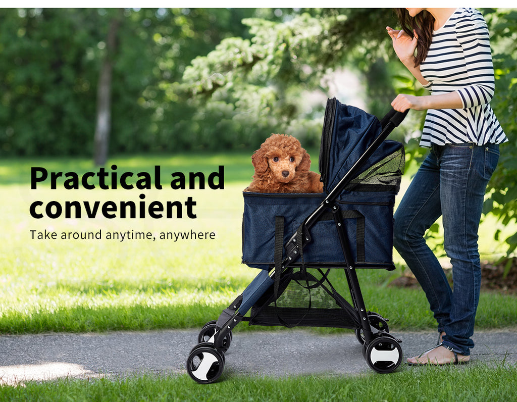 Pawz Pet Stroller Dog Cat Travel Carrier Bicycle Trailer Pram Foldable Pushchair