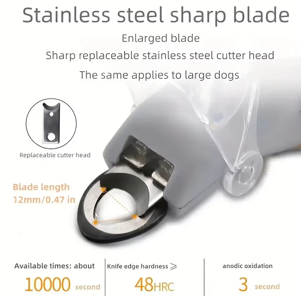 LED Pet Nail Clippers with Dual-Sided 5X Magnification for Cats and Dogs - Effortless Nail Trimming Solution
