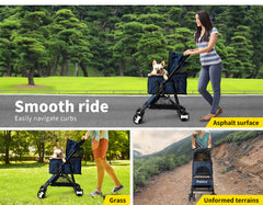 Pawz Pet Stroller Dog Cat Travel Carrier Bicycle Trailer Pram Foldable Pushchair