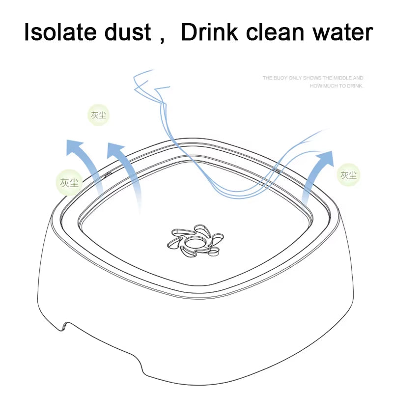 Pet Fountain with Anti-Overflow and Slow Water Feeding Features for Cats and Dogs