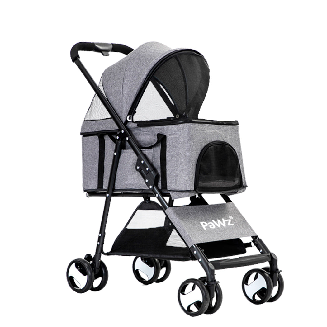 Pawz Pet Stroller Dog Cat Travel Carrier Bicycle Trailer Pram Foldable Pushchair
