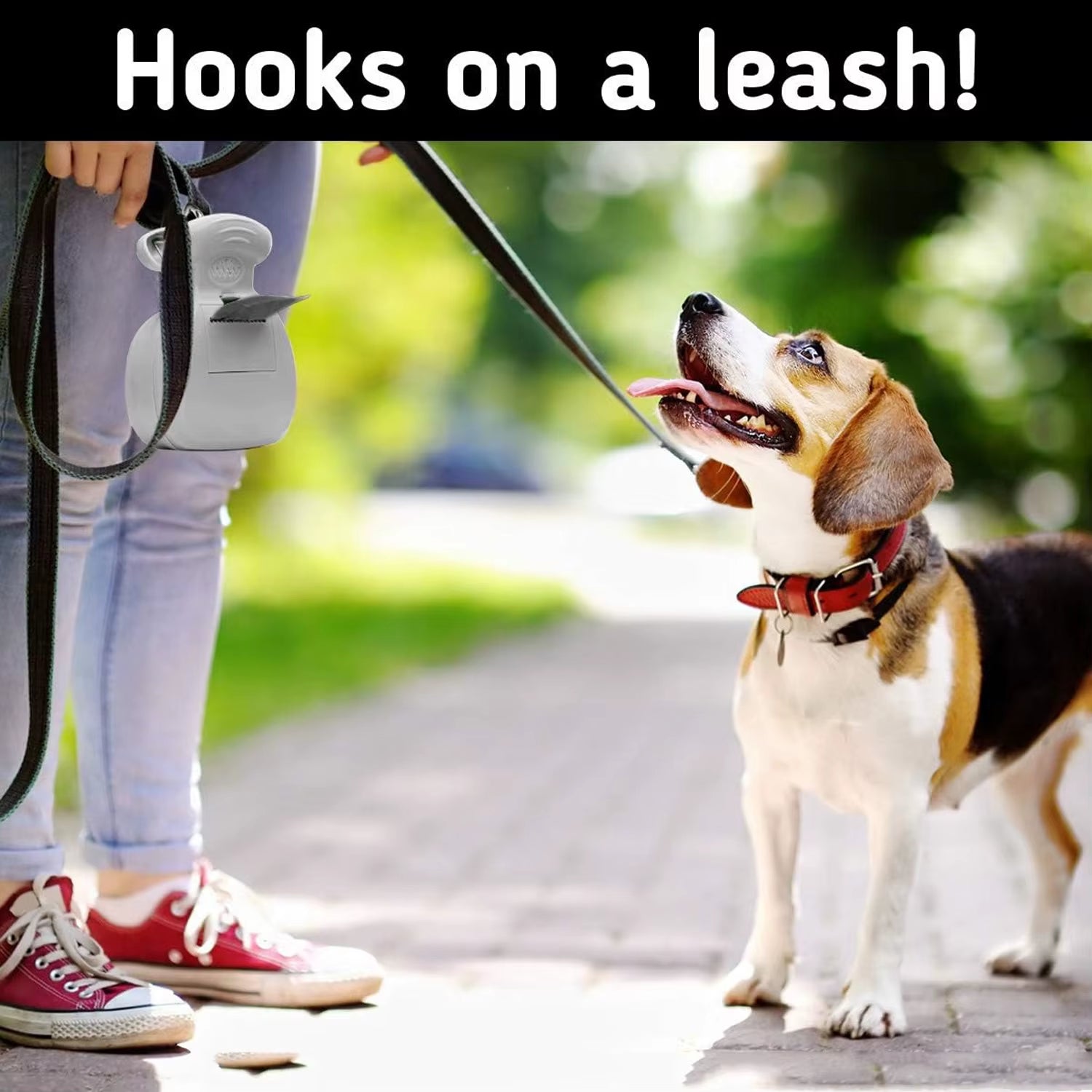 Portable Dog Pooper Scooper Convenience for Small and Large Dogs with Bag Attachment