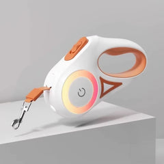 Nylon Retractable Dog Leash Non-Slip Handle 3 Meters Pet Traction Rope Anti-Escape with LED Flashlight Pet Walking Leads