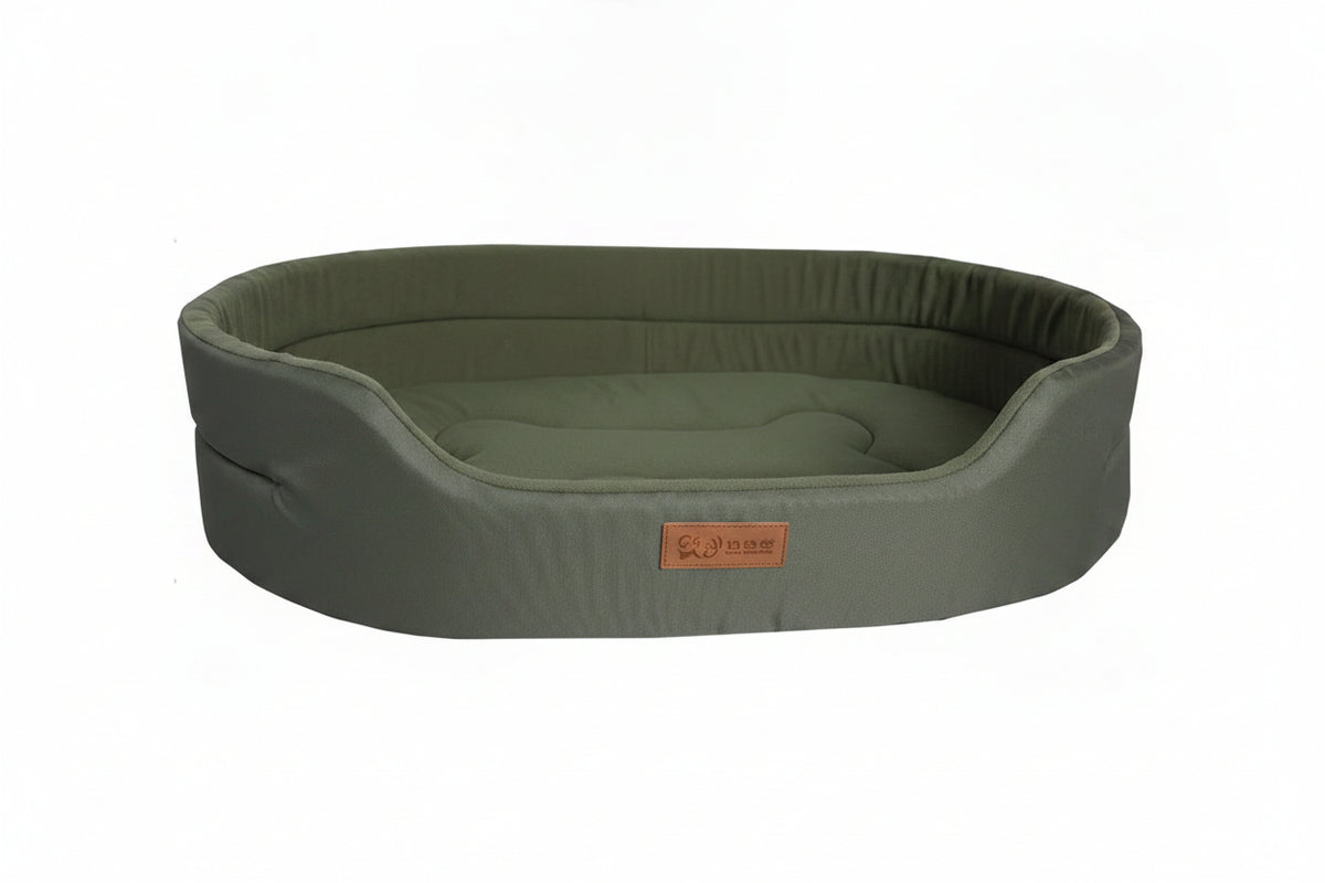Willow Forest green durable large pet bed with orthopedic PP cotton filling