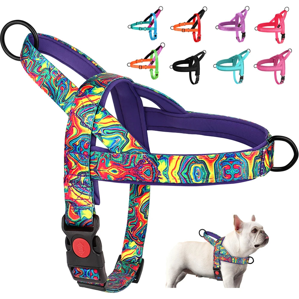 Nylon Dog Harness No Pull Dog Harnesses Vest Soft Padded Pet 