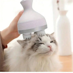 Close-up of 3D deep-tissue kneading heads for pet relaxation