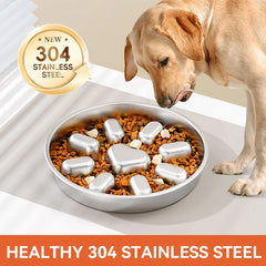 Non-slip rubber base of the Pawzation anti-overturning metal bowl