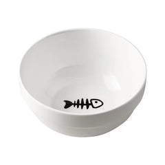 Standalone Pawzation Ceramic Pet Bowl featuring internal Fish Fin Print