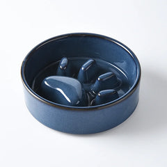 Pawzation Ceramic Slow Feeding Pet Bowl in Sage Blue