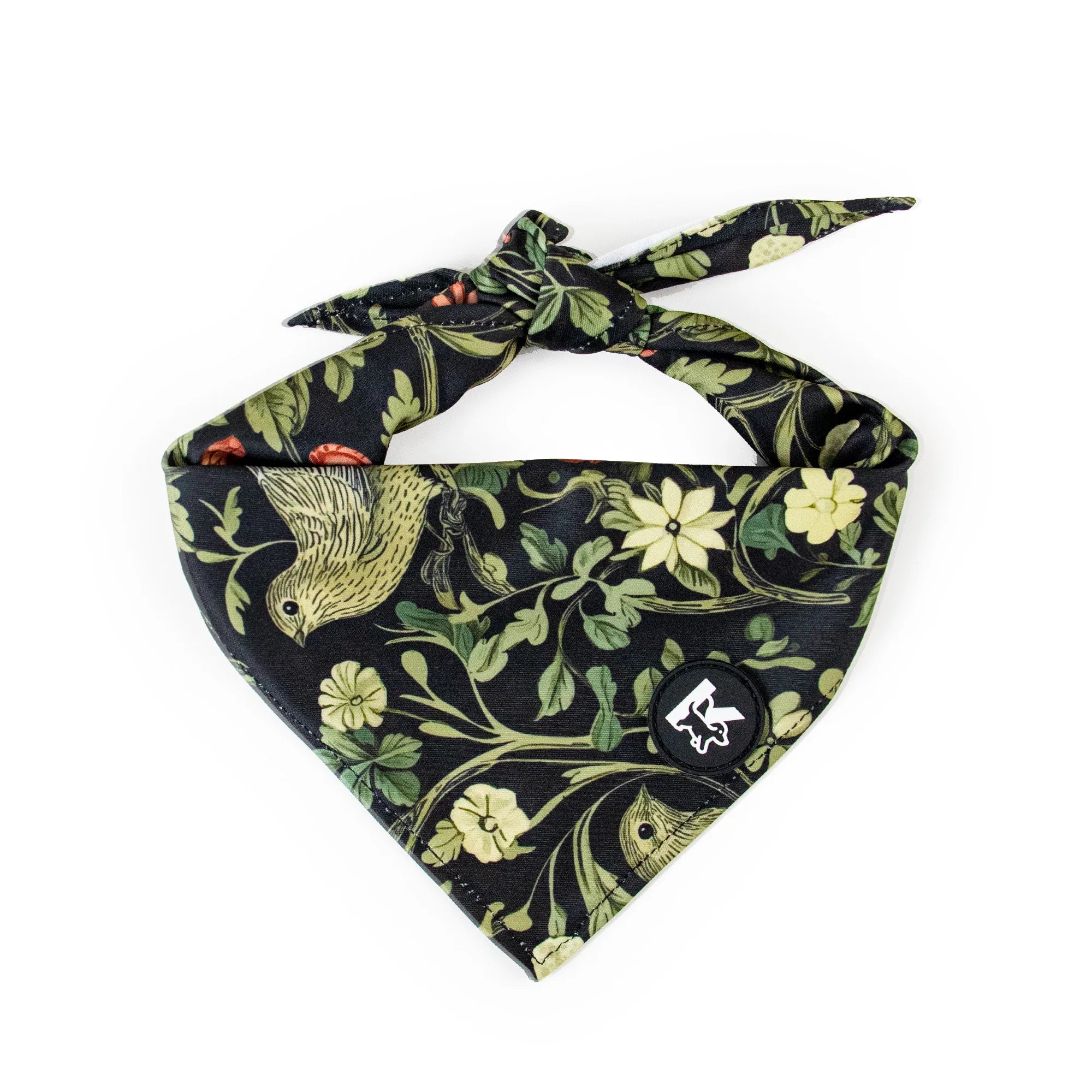 Pawzation Green Vintage Floral Dog Bandana for Small Medium and Large Dogs