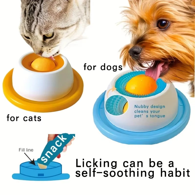 Puppy using the Pawzation slow feeder mounted to a wire crate
