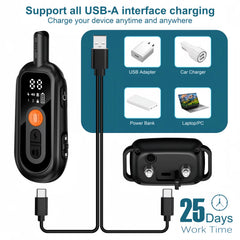 Dual USB Charging Cable for Rechargeable Dog Training Remote and Receiver
