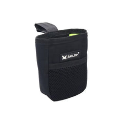A heavy-duty navy blue linen pet training snack bag featuring a large capacity and durable waist attachment for outdoor pet rewards.