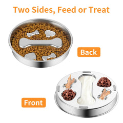Bacteria-resistant food-grade metal pet bowl for healthy digestion