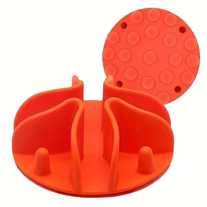 Pawzation Silicone Spiral Slow Feeder Insert in Sunset Orange