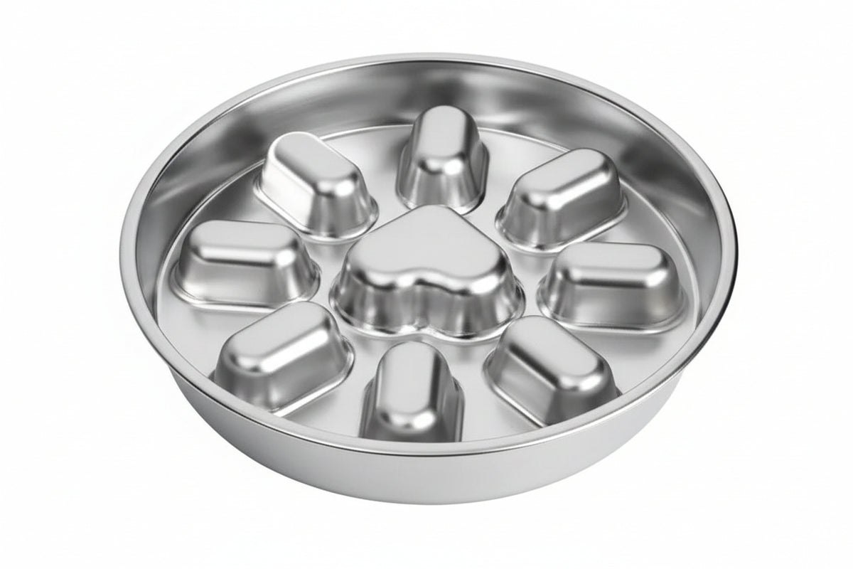 Pawzation Stainless Steel Slow Feeder with Heart Shape Design