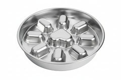 Pawzation Stainless Steel Slow Feeder with Heart Shape Design