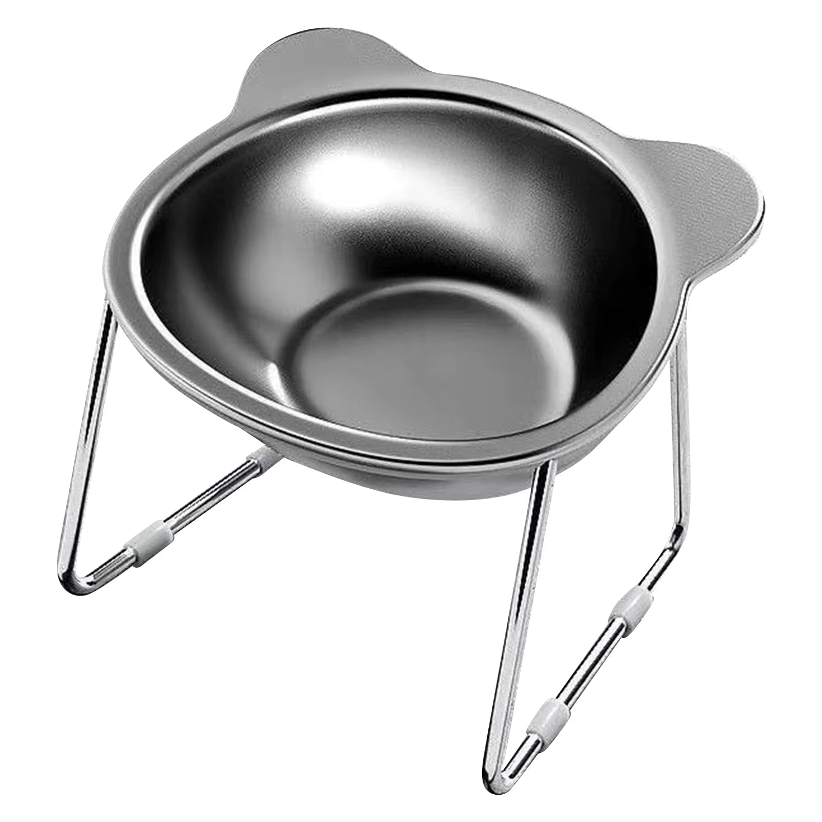 Stainless Steel Pet Bowl Slanted anti Cervical Spondylosis for Cats and Dogs Dual Use Feeder