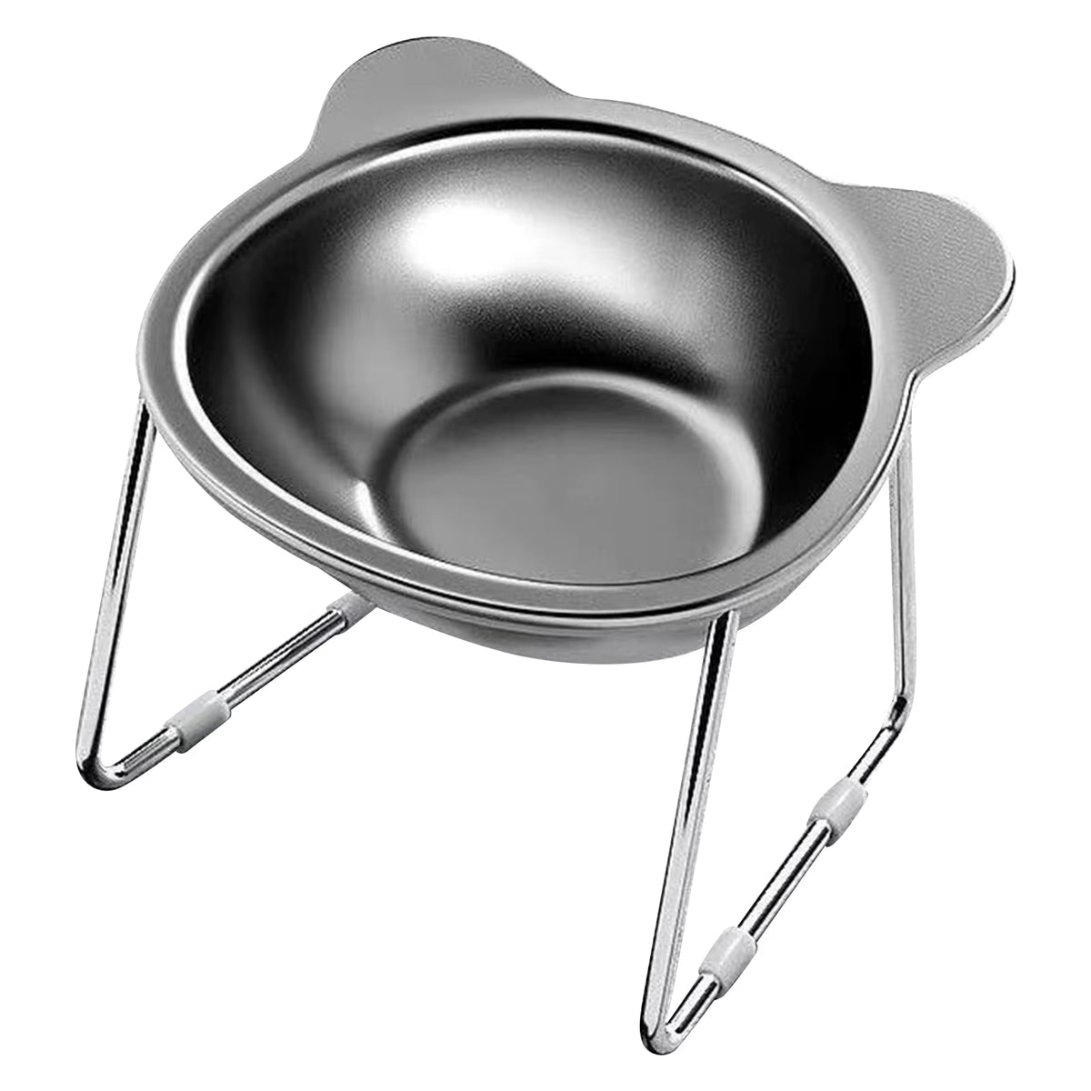 Stainless Steel Pet Bowl Slanted anti Cervical Spondylosis for Cats and Dogs Dual Use Feeder