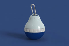 Pacific Tide blue lightweight travel water bottle for dogs with integrated hanging loop.