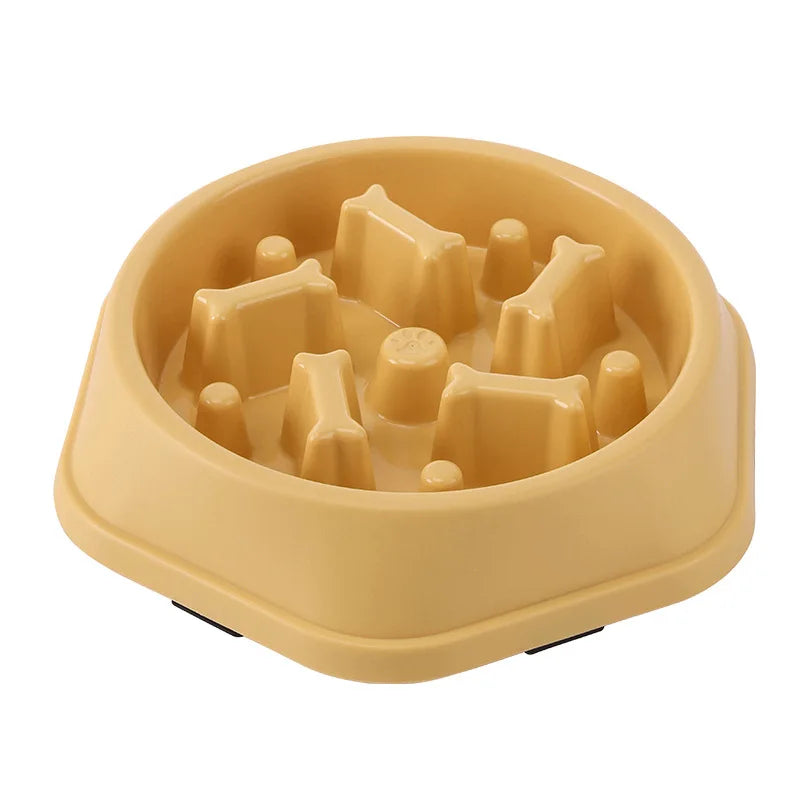 Golden Honey yellow healthy slow feeding bowl for dogs designed to prevent bloat.