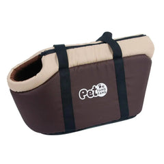 Coffee brown soft-sided breathable pet carrier tote bag for cats and small dogs